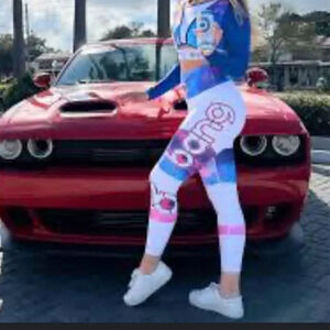 Bang Women's High Waisted Butt-Scrunch Leggings Unicorn Multi color Small